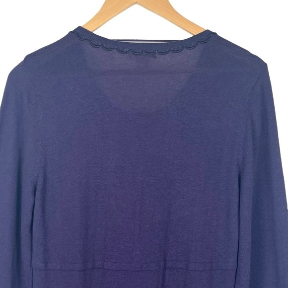 Style & Co. Petite Purple Lightweight Sweater Dress w/ Floral Embroidery Sz PL - Picture 4 of 9